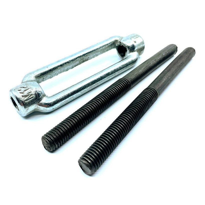 Napínač DIN 1480 čierny rovné konce M20