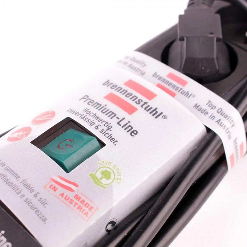 Predlžovací kábel 6-zásuvkový s vypínačom čierna 3m