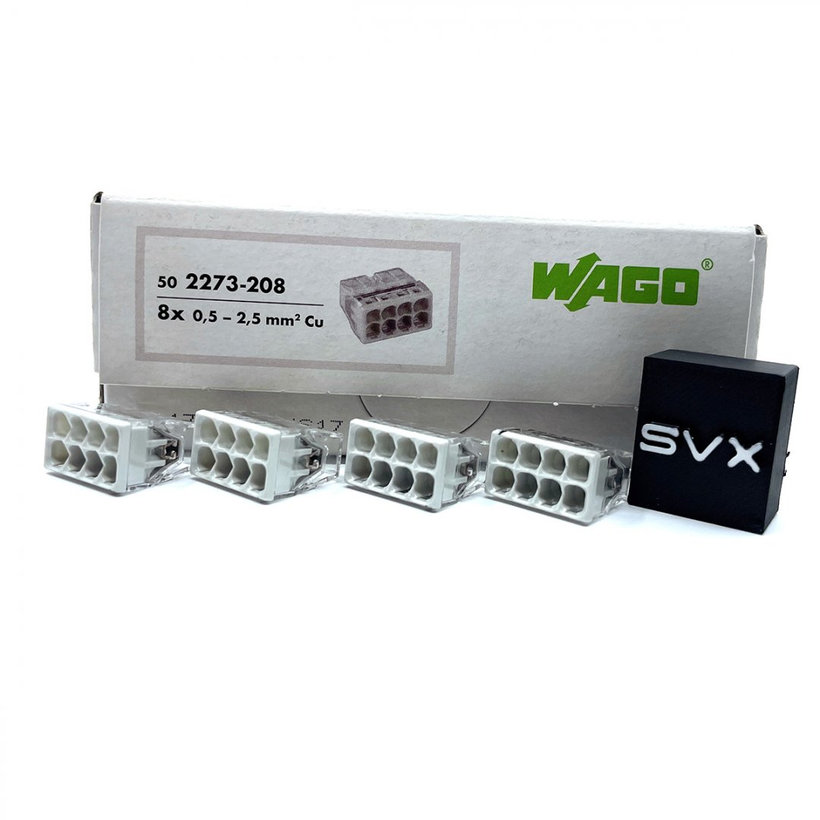 Spojovacia svorka bezskrutková - 8 vodičov