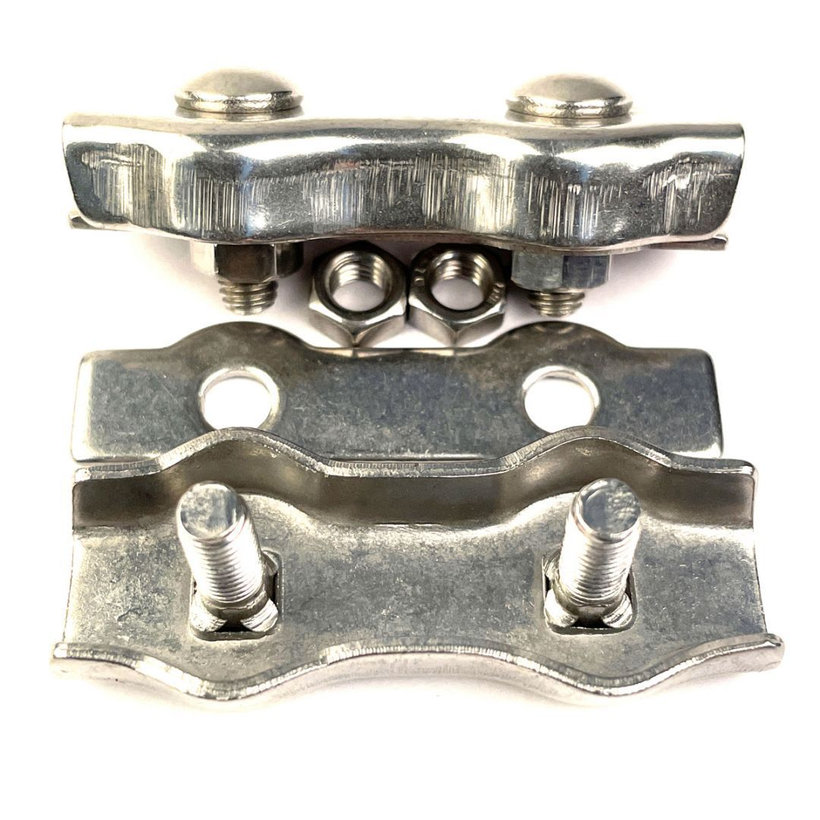 Lanová nerezová svorka DUPLEX AISI316 3 mm