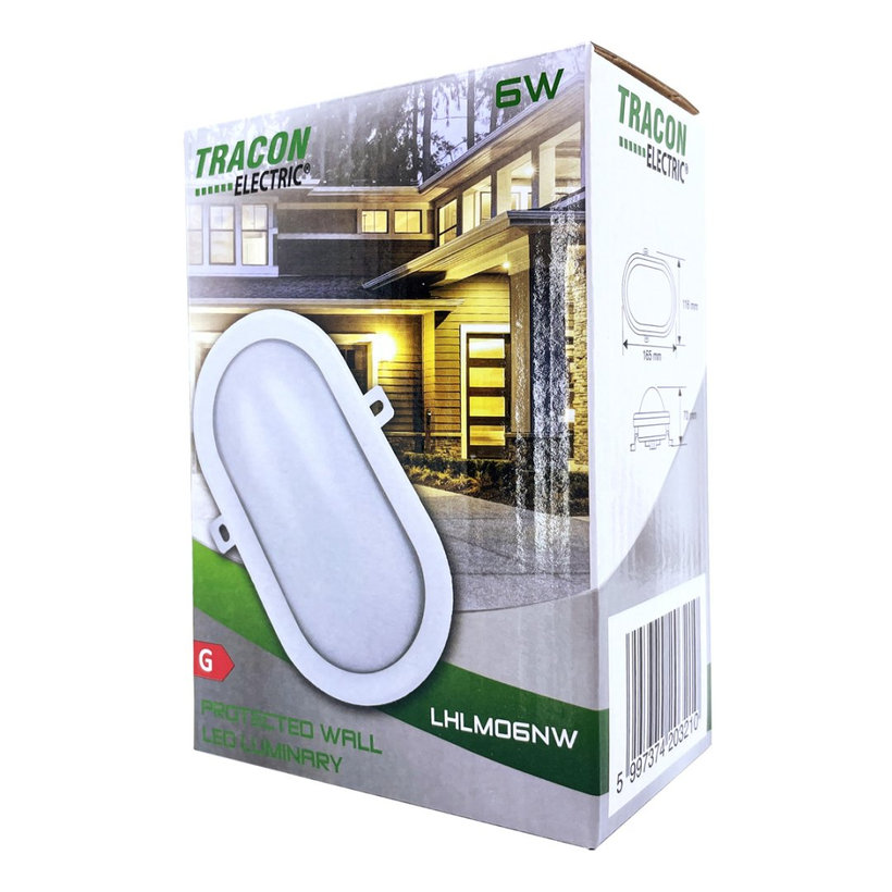 Plastové chránené LED svietidlo - oválne