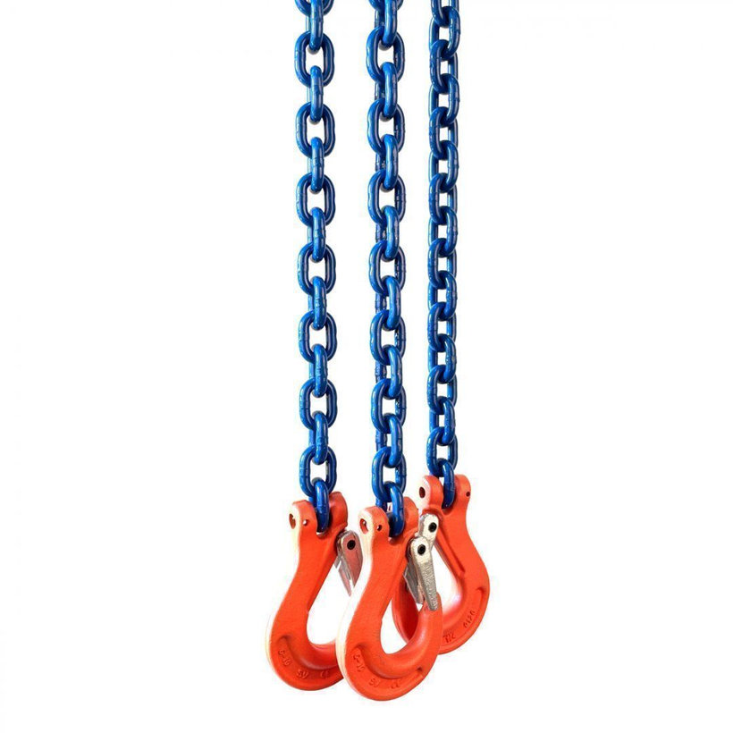 Reťazový záves oko-3 hák tr 100 so skracovačom (6 m, 5300/3750 kg, 8 mm)