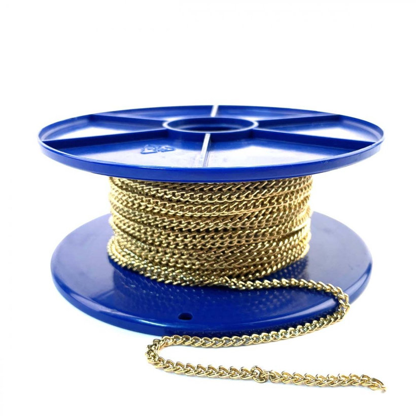 Reťaz ozdobná krútená žltý zinok 1,8mm