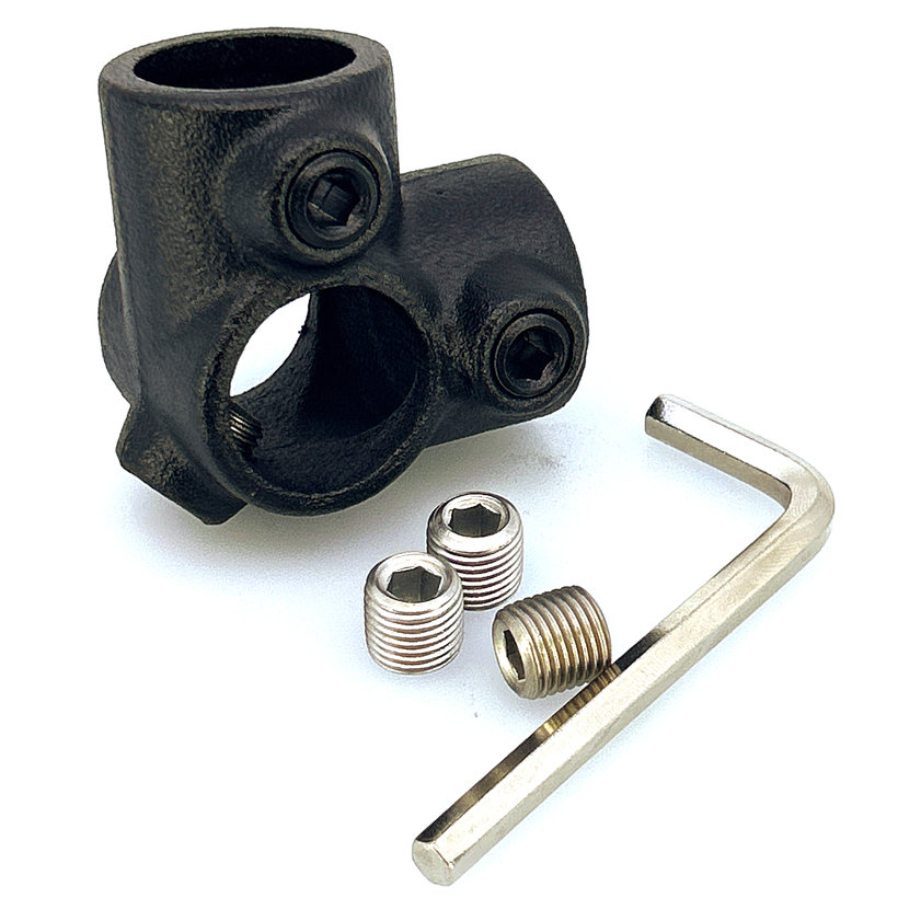 Spojovací článok štyri vetvy 27 mm - čierny