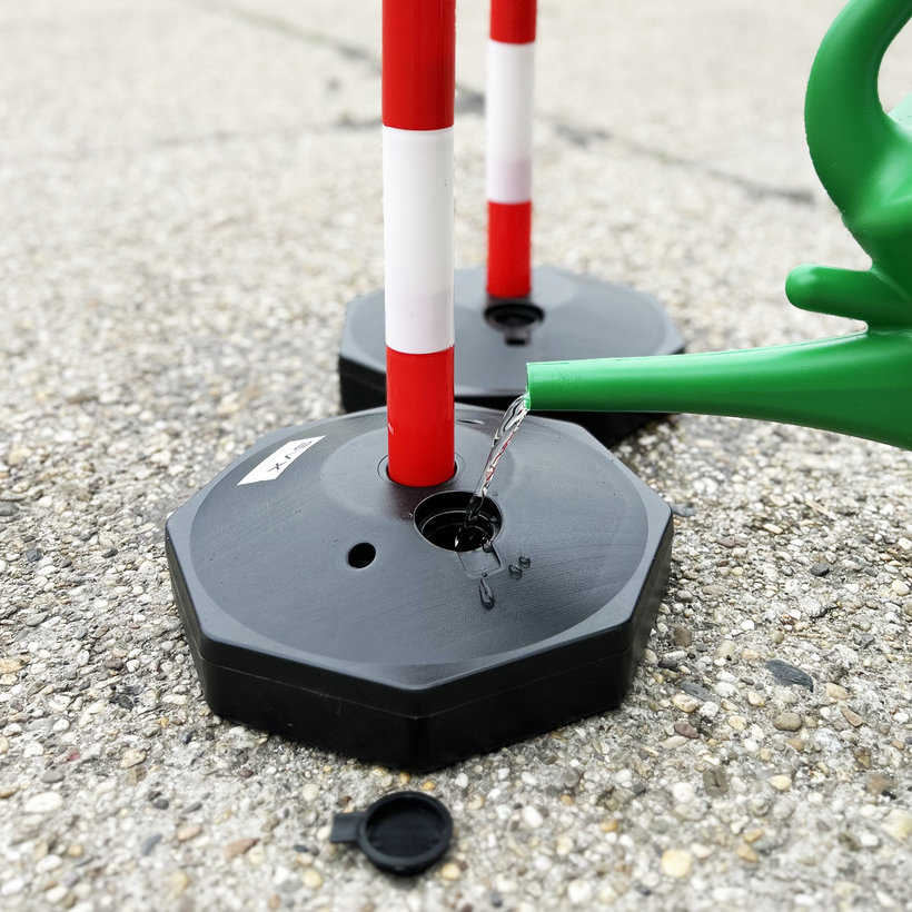 Cestársky podstavec červeno-biely 90 cm