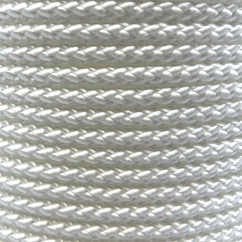 PPV šnúra splietaná bez jadra biela 8 pr 2mm