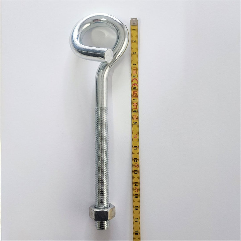 Hák hojdačkový so závitom zn M12x180mm