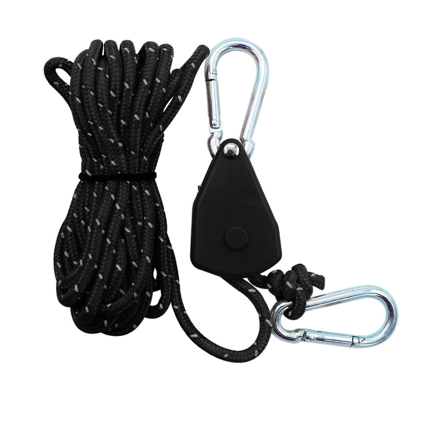 Kempingová kladka čierna 4mm/4m