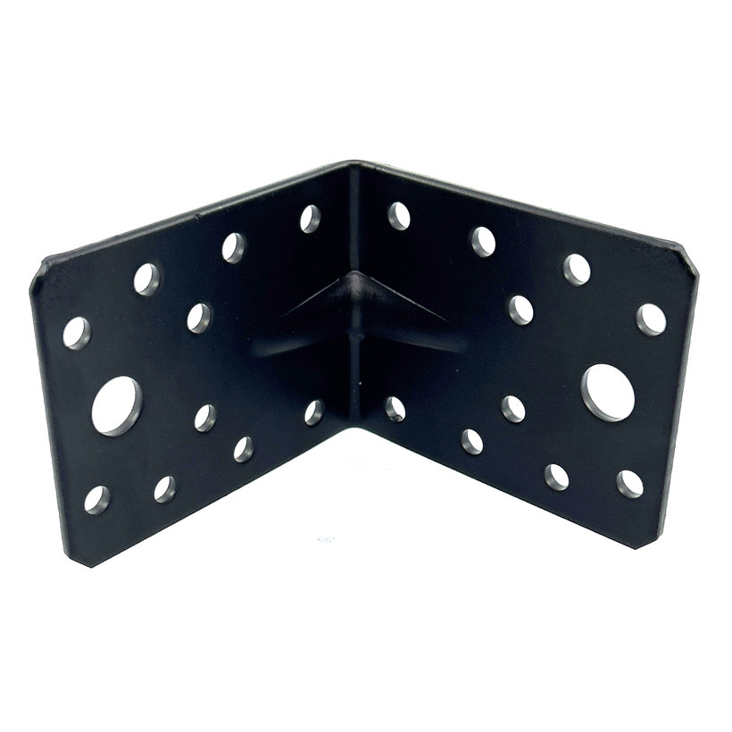 Uholník s prelisom - čierny 10ks 70x70x55x2,5mm