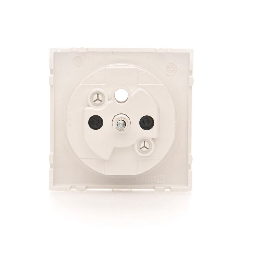 Kryt jednoduchej zásuvky s uzemnením - biely