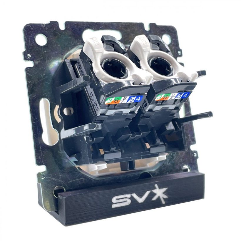 Valena zásuvka dátová 2xRJ45 UTP biela