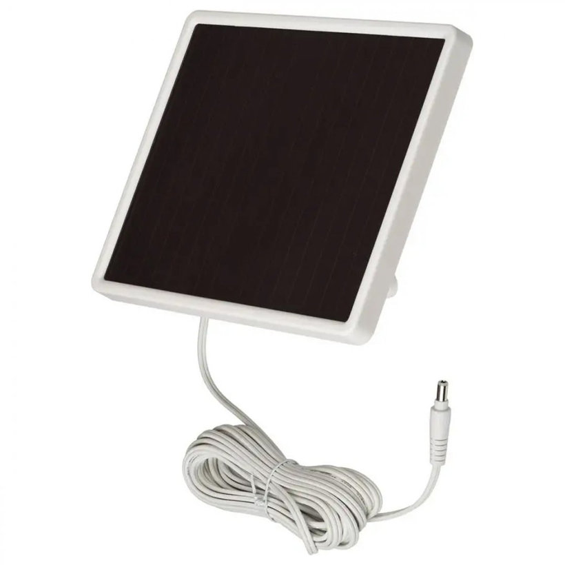 Solárny LED reflektor s pohybovým PIR detektorom biely