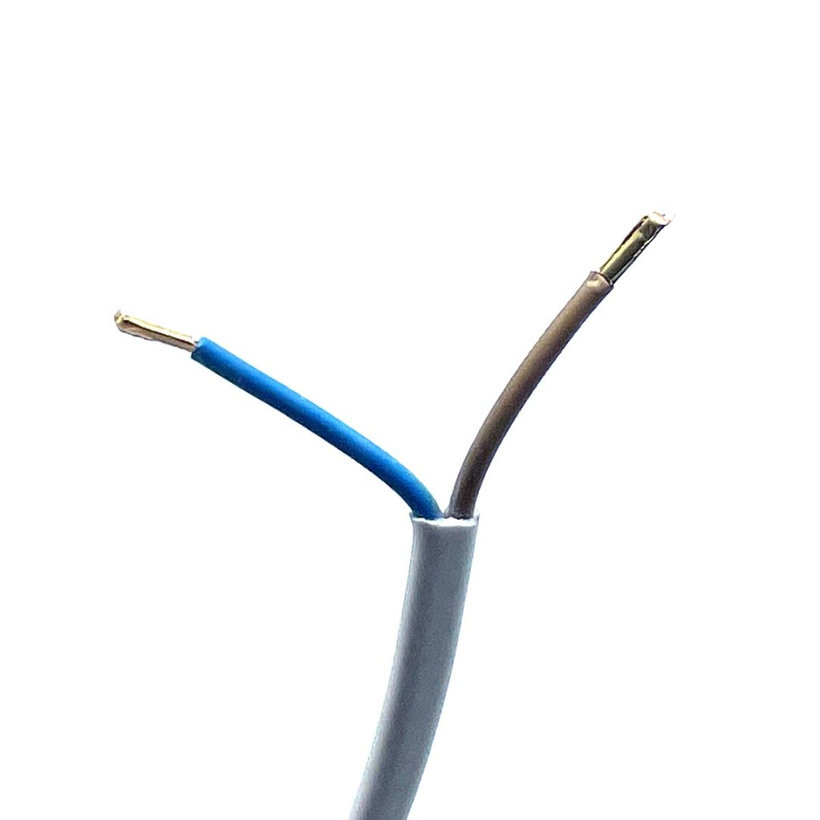 Flexo šnúra 3m 2x0,75 biela plochá - vypínač