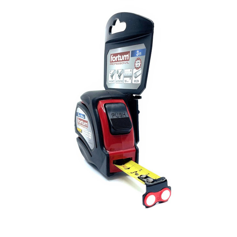 Meter zvinovací pogumovaný s magnetom 3m
