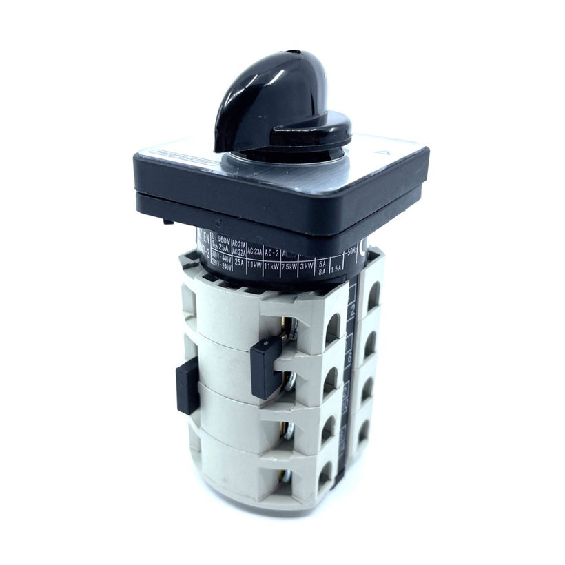 Vačkový prepínač motora hviezda-trojuholník 25A