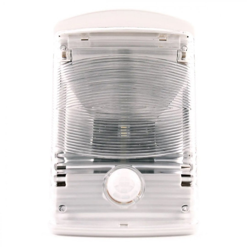 Solárne LED nástenné svetlo s pohybovým PIR detektorom šedobiele