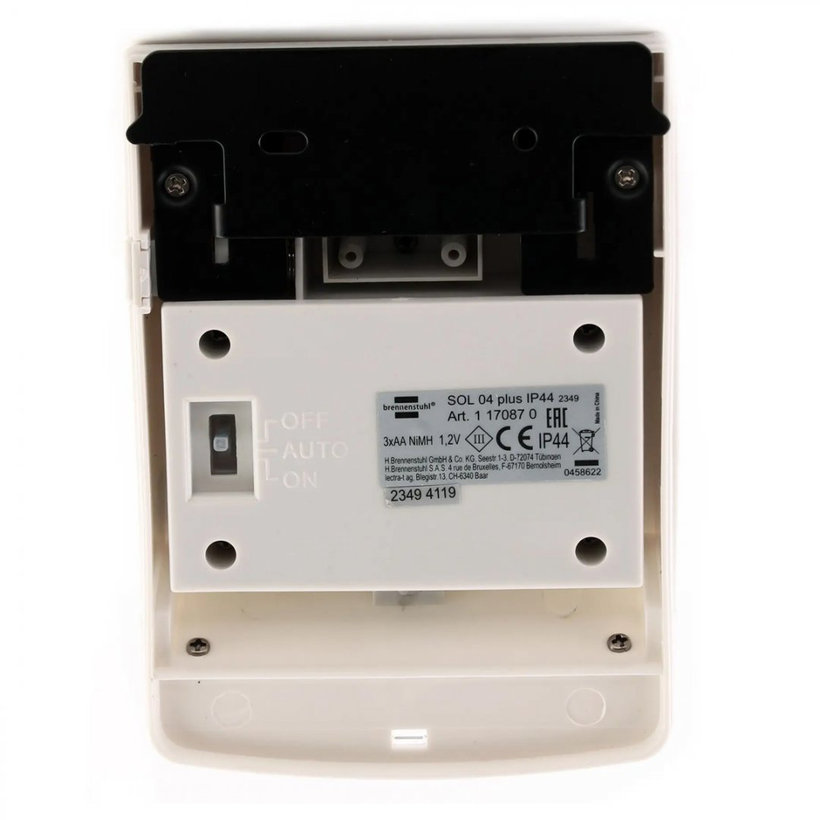 Solárne LED nástenné svetlo s pohybovým PIR detektorom šedobiele