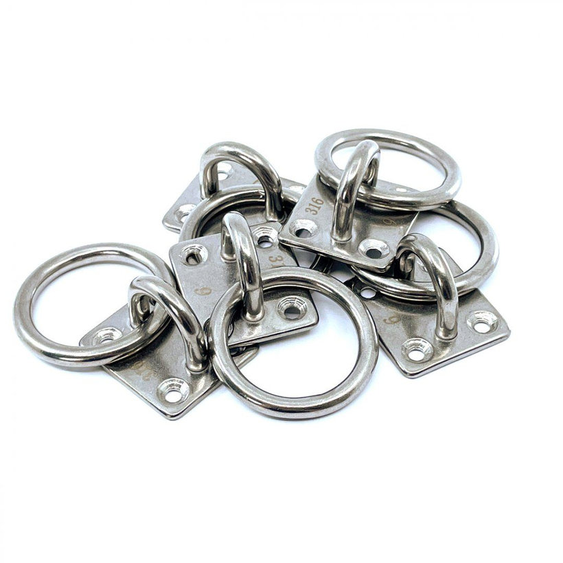 Nerezová doska s okom a krúžkom 35x40mm