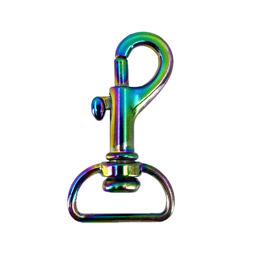 Karabína otočná dúhová 42x20mm