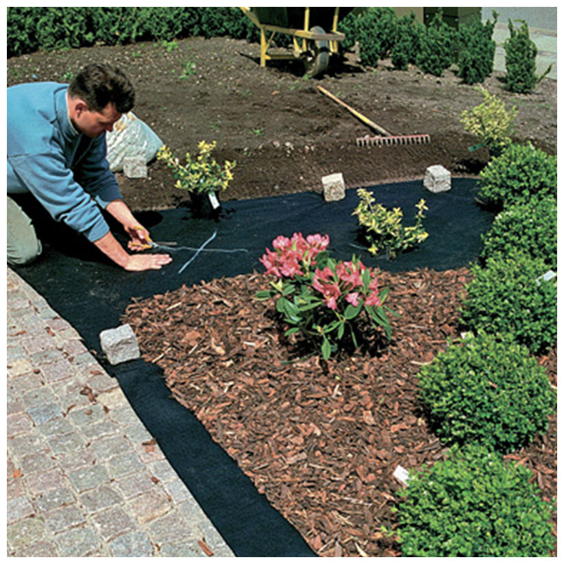 Netkaná textília čierna 1,6x10m 50g/m2