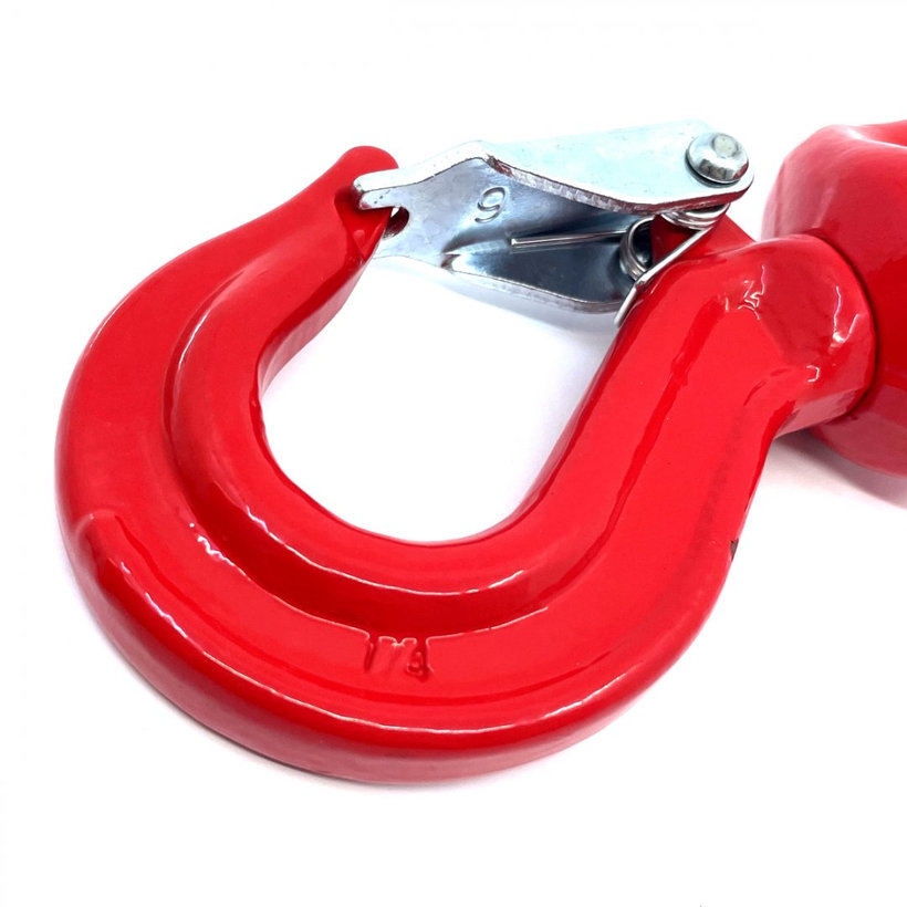 Otočný hák s ložiskom tr 80 červený 2T