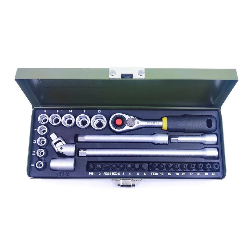 Sada hlavíc s račňou 1/4´´