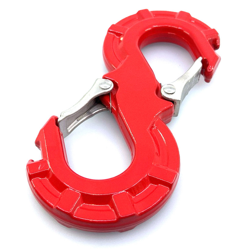 S hák s poistkou pre offroad červený