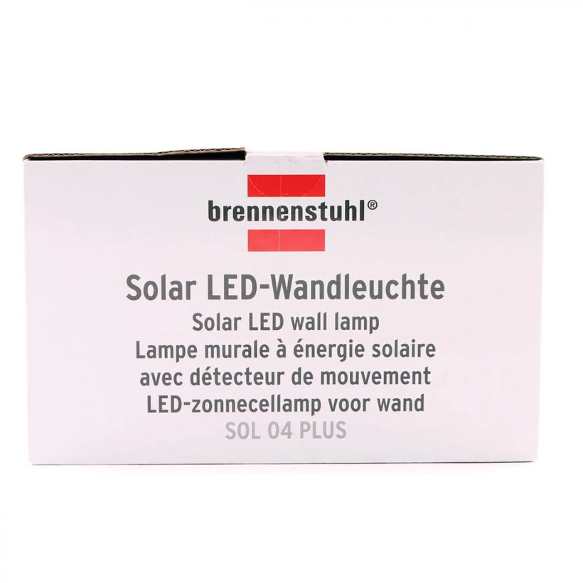 Solárne LED nástenné svetlo s pohybovým PIR detektorom čierna