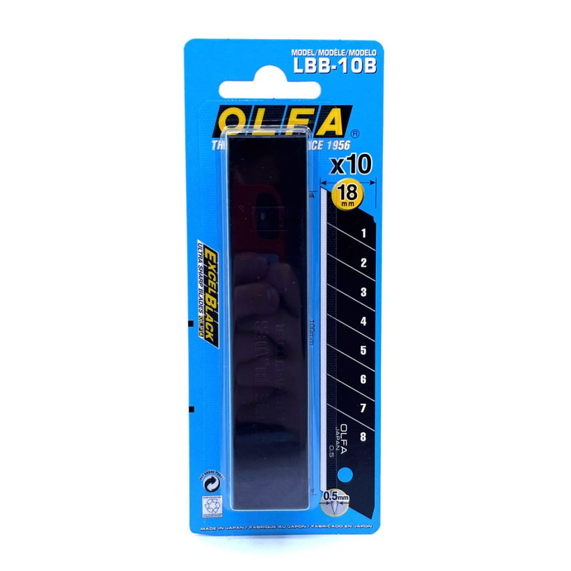 Brity do olamovacieho noža čierne 18mm