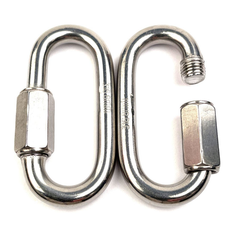 Nerezová karabína s maticou A4 3,5 mm