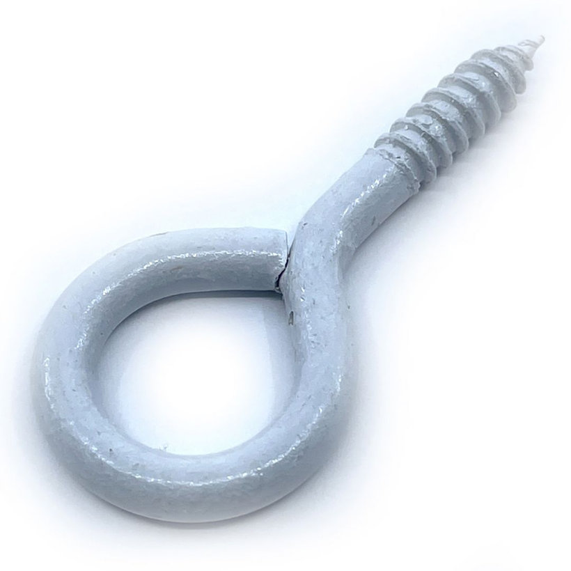 Oko s vrutom biely lak 20x12mm