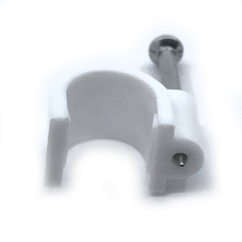 Kabelážna príchytka oválna biela 10mm