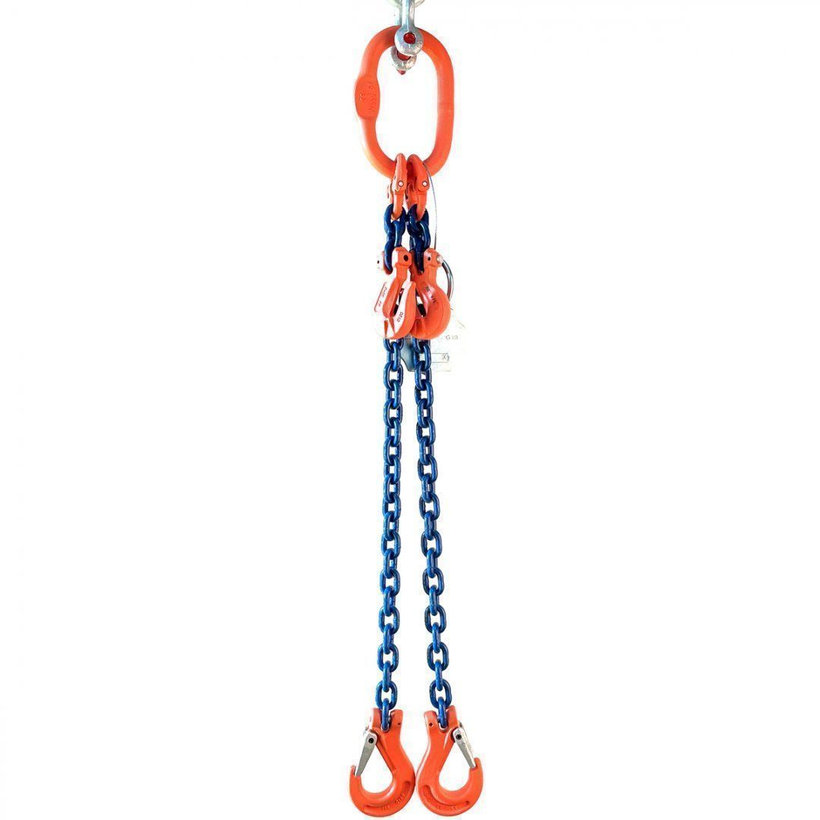 Reťazový záves oko-2 hák tr 100 so skracovačom (6m, 14 000/10 000 kg, 16 mm)