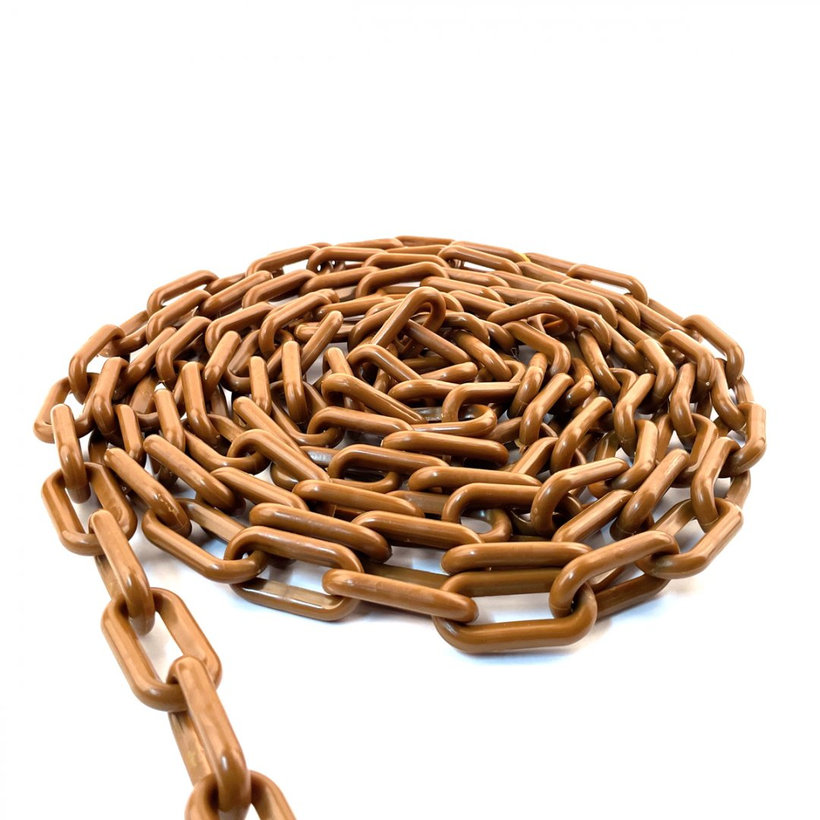 Plastová reťaz hnedá/medená 8mm
