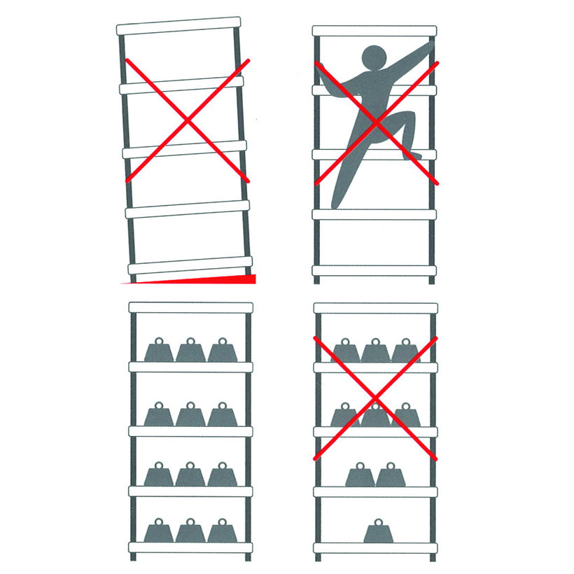 Plastový regál 74x32x134cm - 5 políc