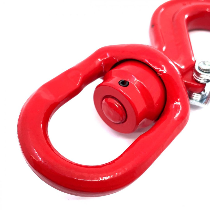 Otočný hák s ložiskom tr 80 červený 3,15T