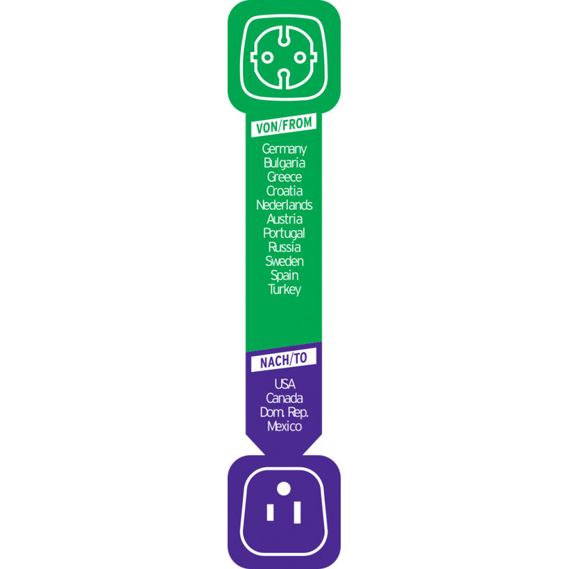 Cestovná zástrčka  DE + Vidlica USA-Japonsko