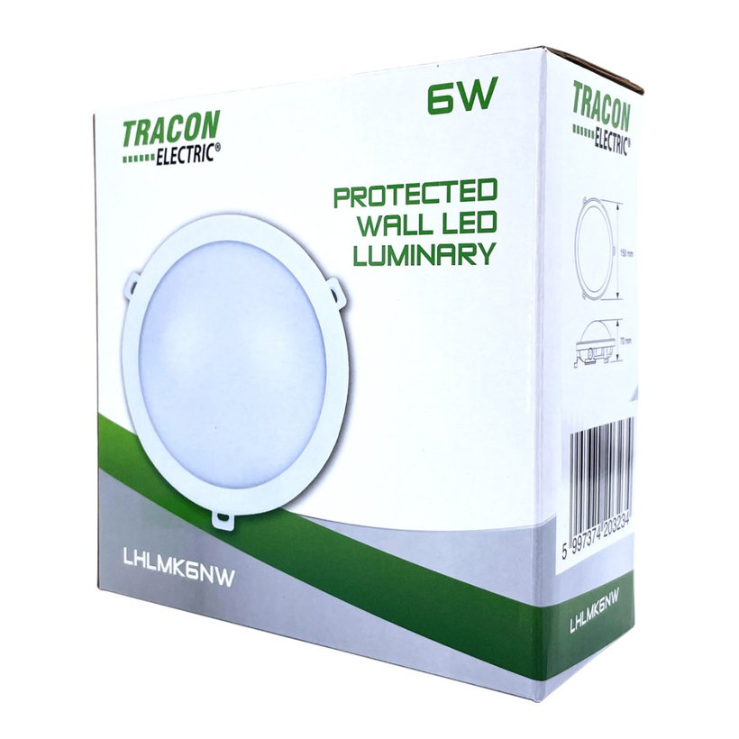 Plastové chránené LED svietidlo - kruhové