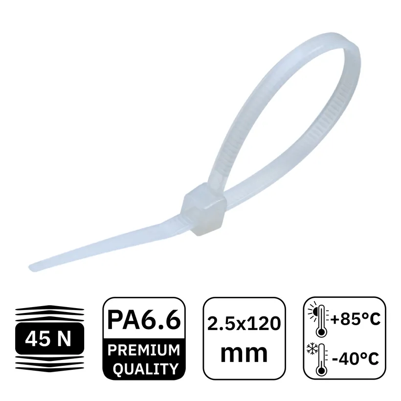 Sťahovacia páska biela 2,5x120mm