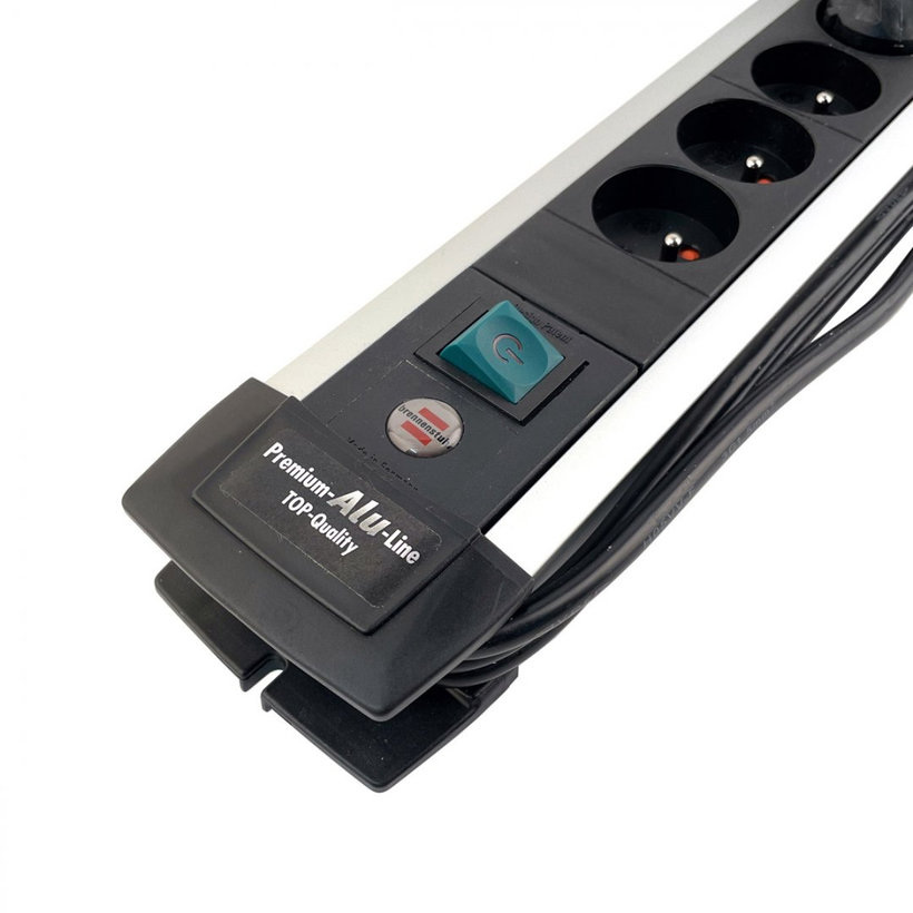 Predlžovací kábel 6-zásuvkový, Premium-Alu-Line s USB nabíjačkou 3m