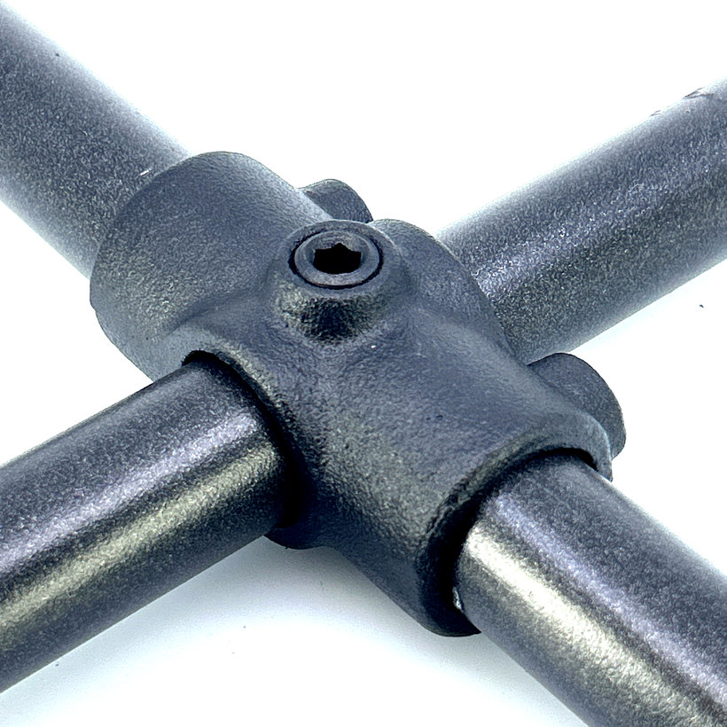 Spojovací článok tvar X 27 mm - čierny