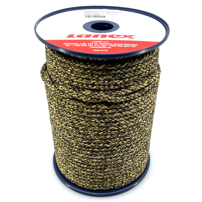 Polypropylénová šnúra pletená bez jadra CAMOUFLAGE 6mm