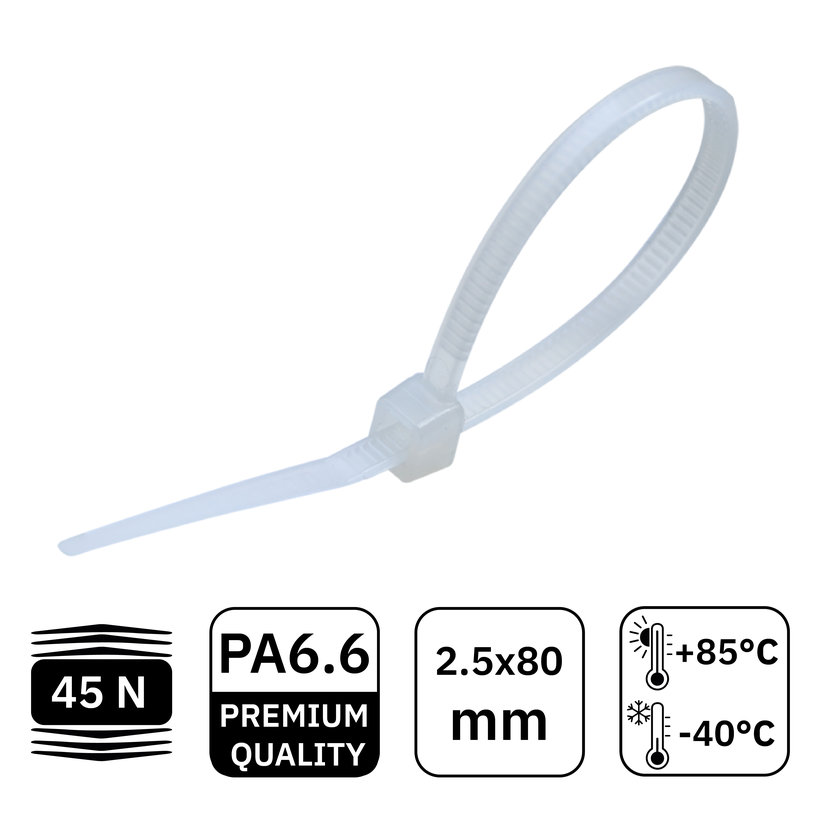 Sťahovacia páska biela 2,5x80mm