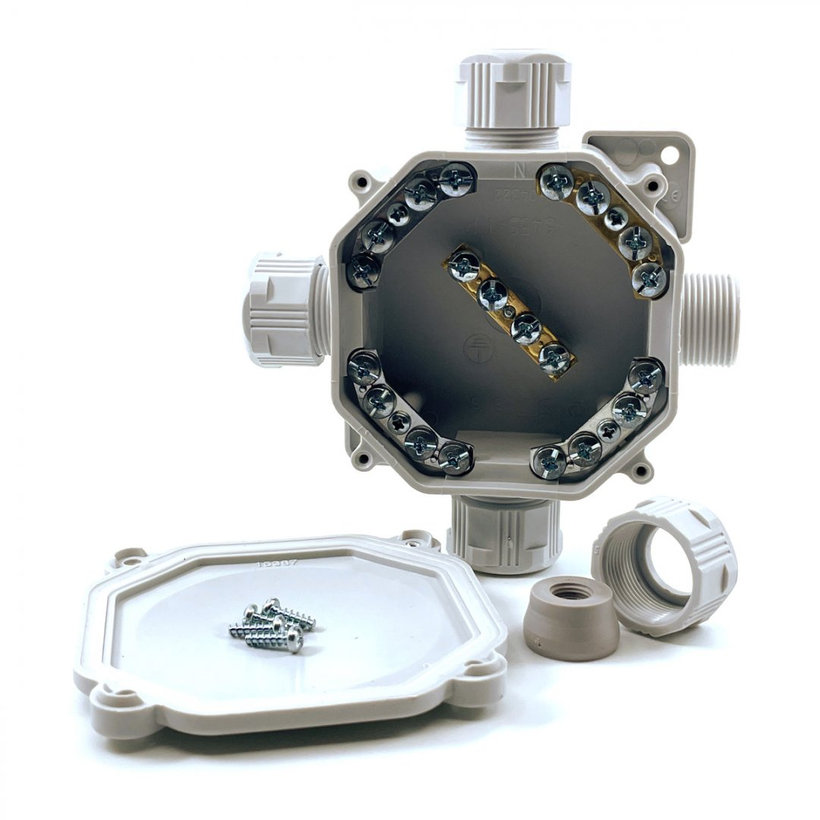 Krabica rozvodná 6455-11P/2 sivá 122x122x44,6mm