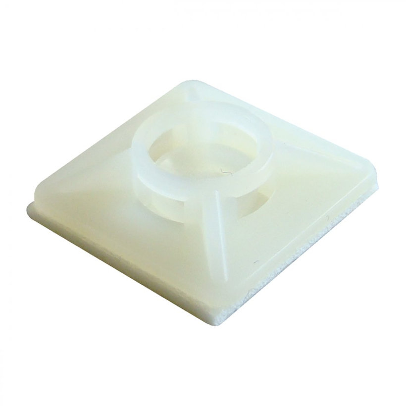 Samolepiaca pätica k sťahovacej páske - prírodná 20x20mm