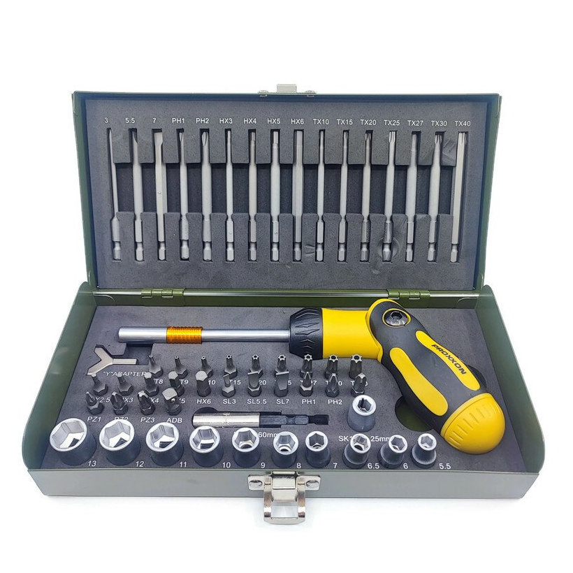 Sada bitov a hlavíc s račňovým kľúčom