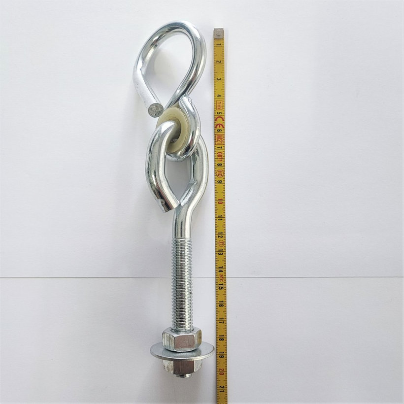 Hák hojdačkový so závitom a s objímkou M12x200mm