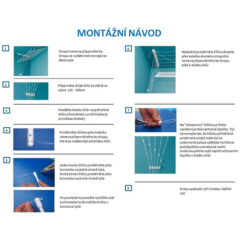 Stropný sušiak 7tyčový 1,2m