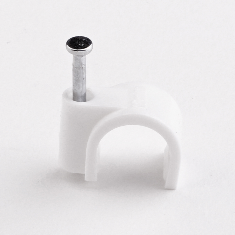 Kabelážna príchytka oválna biela 10mm