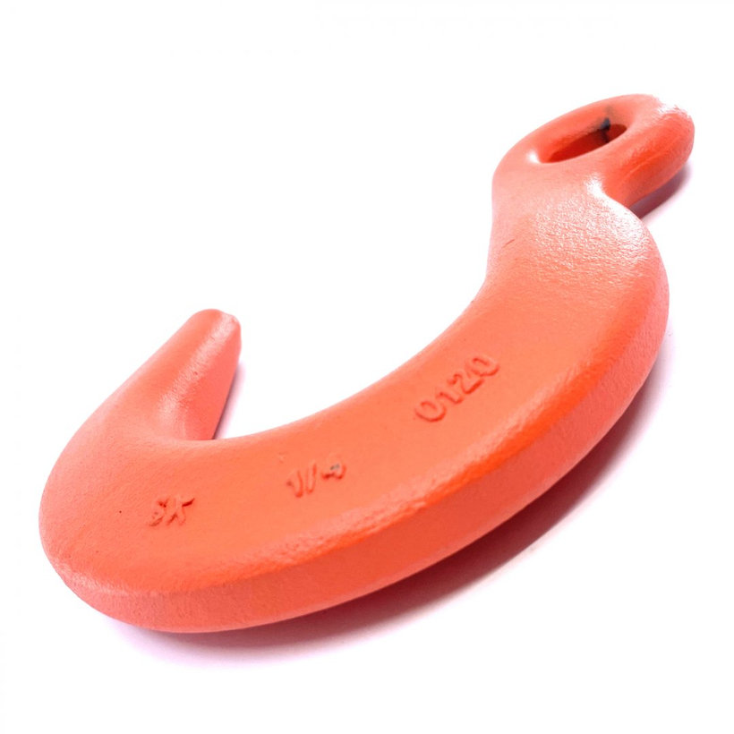 Zlievarenský hák s okom tr 100 oranžový 10mm